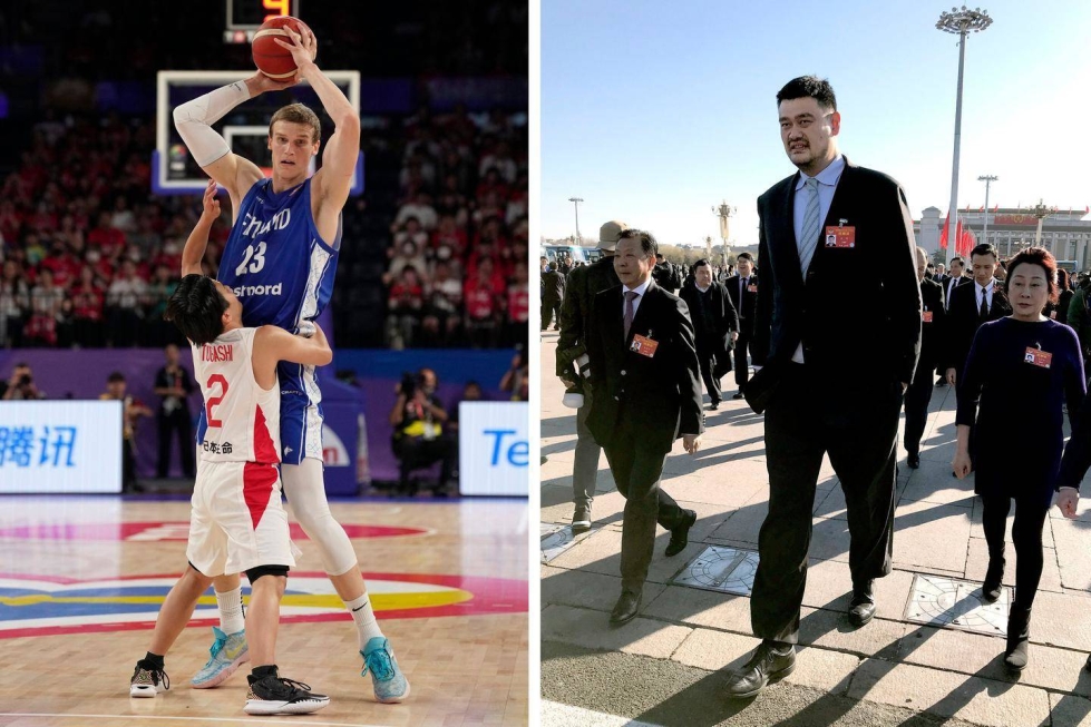 213-senttinen Lauri Markkanen on pituudeltaan harvinaisuus. Kiinalainen entinen koripalloilija Yao Ming on vielä Markkastakin 16 senttiä pidempi.