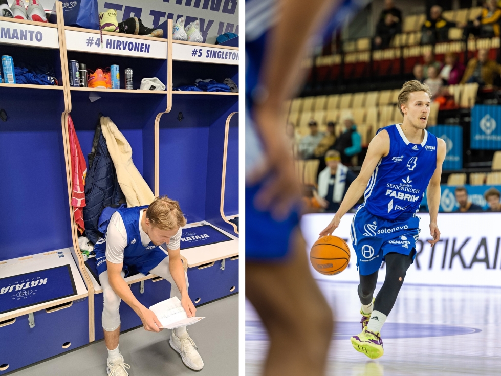 Katajan pelintekijä Tuomas Hirvosella on ollut kiireinen ohjelma. Pelit jatkuvat taas keskiviikkona Joensuussa, kun Kataja isännöi FIBA Europe cupissa romanialaista Oradeaa.
