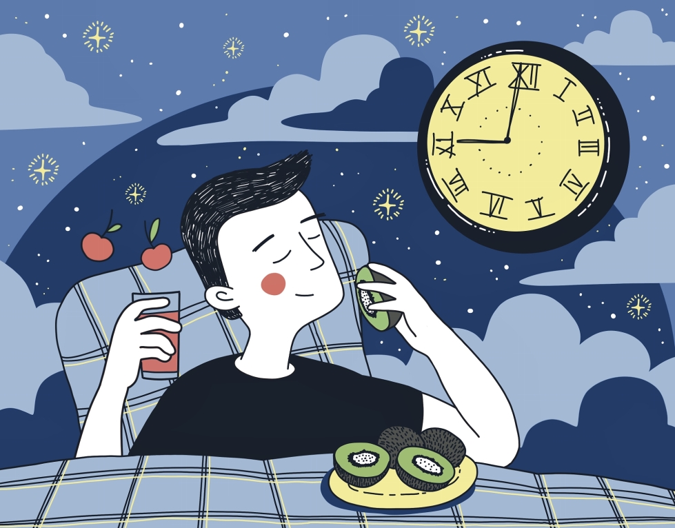 Nukkumisen kannalta tärkeintä on syömisen säännöllisyys ja terveellinen ruoka. Jos perusasiat ovat kunnossa, unen edistämiseen voi kokeilla yksittäisiä ruoka-aineita, kuten kiivejä tai kirsikkamehua.