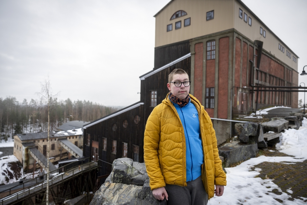 Luka Poutiainen opiskelee ensimmäistä vuotta Outokummun lukiossa, joka on Vanhan kaivoksen kulttuurihistoriallisissa maisemissa. 