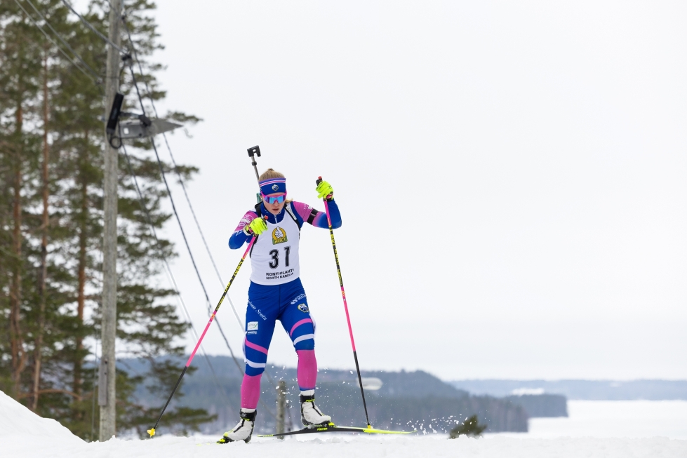 SM-hopealle päätyneen Suvi Minkkisen hiihto oli raskasta sunnuntaina Kontiolahden vaativilla ja pehmeillä laduilla.