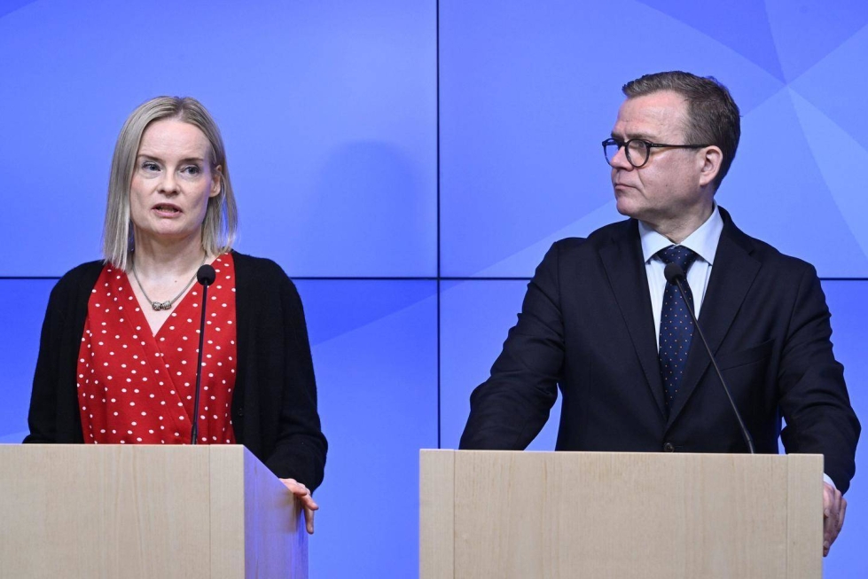 Valtiovarainministeri Riikka Purra (ps.) ja pääministeri Petteri Orpo (kok.) kertoivat kehysriihen ratkaisuista viime viikolla.