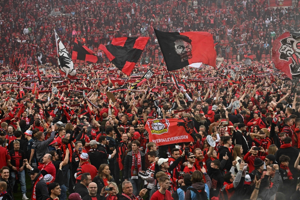Bayer Leverkusenin seurahistorian ensimmäinen Saksan mestaruus oli tunteikas paikka kannattajille.