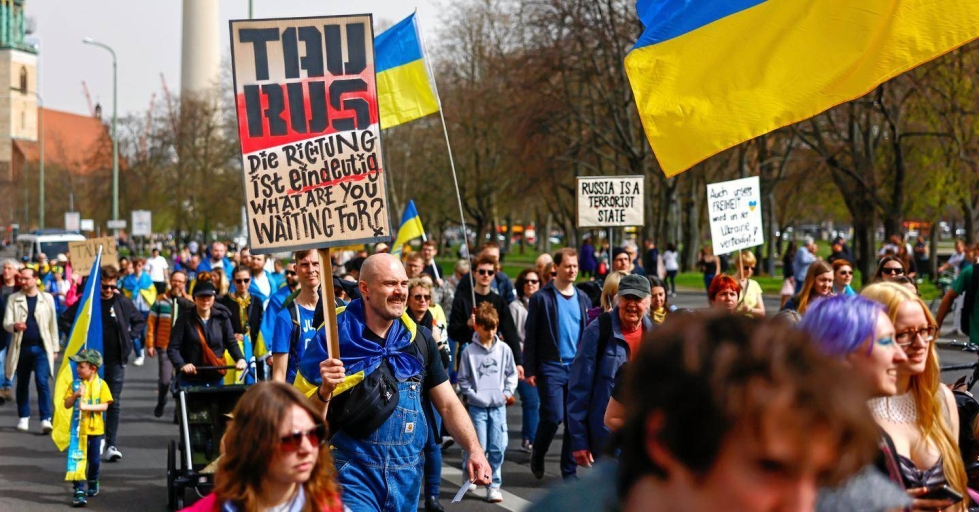 Berliinissä viime lauantaina järjestetyssä ”vaihtoehtoisessa pääsiäismarssissa” vaadittiin Taurus-ohjusten luovuttamista Ukrainalle.