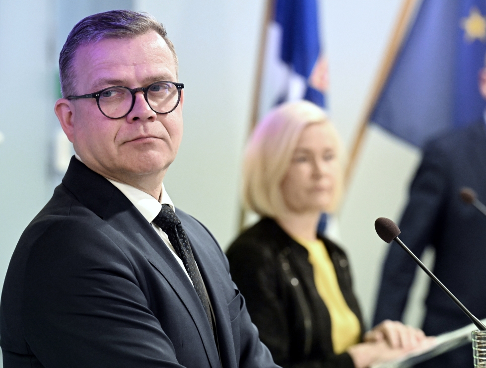 Petteri Orpo (kok.) ja sisäministeri Mari Rantanen (ps.) kertoivat tänään niin sanotun käännytyslain tilanteesta.