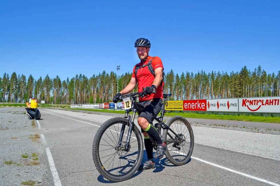 Marko Kiiskinen voitti Jaama MTB:n 24 kilometrin miesten sarjan. Arkistokuva.