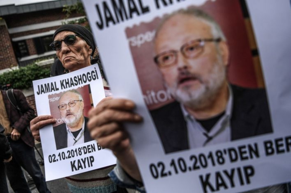 Sauditoimittaja Jamal Khashoggi murhattiin Saudi-Arabian Istanbulin-konsulaatissa lokakuun alussa. LEHTIKUVA/AFP