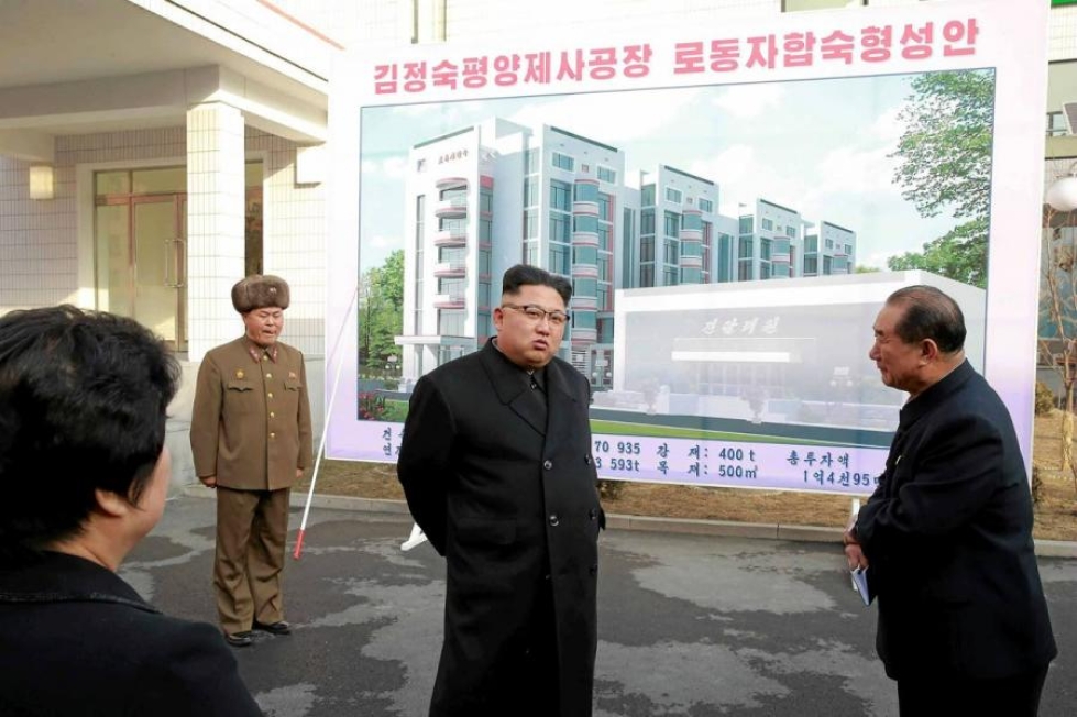 Kim Jong-unista 9.1. julkistettu valokuva.
