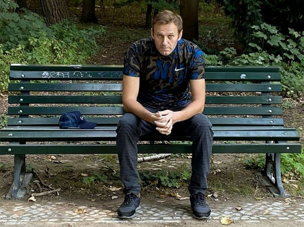 Venäjää vastaan on esitetty asetettavaksi pakotteita, jos se ei tee yhteistyötä oppositiopoliitikko Aleksei Navalnyin (kuvassa) myrkytyksen tutkinnassa. Kuva on julkaistu alun perin Navalnyin Instagram-tilillä. LEHTIKUVA / AFP