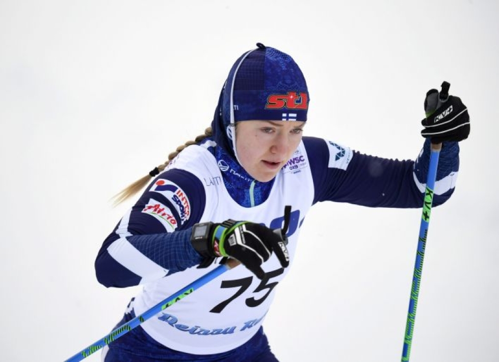 Korva voitti tammikuussa kolme pronssia nuorten MM-kilpailuissa Lahdessa. LEHTIKUVA / Vesa Moilanen