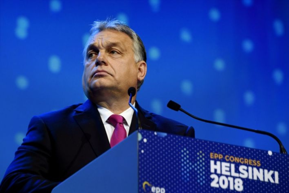 Unkarin pääministeri Viktor Orban on koetellut pitkään puolueryhmänsä ja muiden EU-maiden kärsivällisyyttä. LEHTIKUVA/AFP