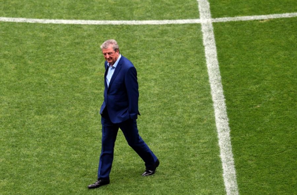 Roy Hodgsonin manageroima Englannin joukkue pelasi Slovakiaa vastaan 0–0-tasapelin. LEHTIKUVA / AFP