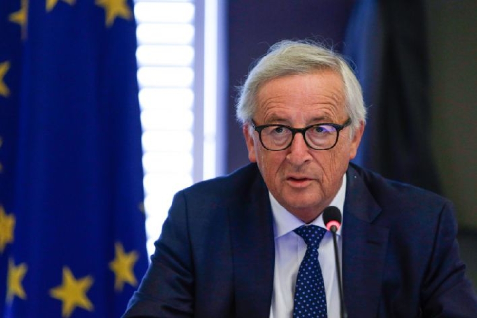 Euroopan komission puheenjohtaja Jean-Claude Juncker pitää vuoden odotetuimman puheen EU:n tilasta. Puhe on Junckerin viimeinen, sillä hän ei pyri jatkokaudelle. LEHTIKUVA / AFP