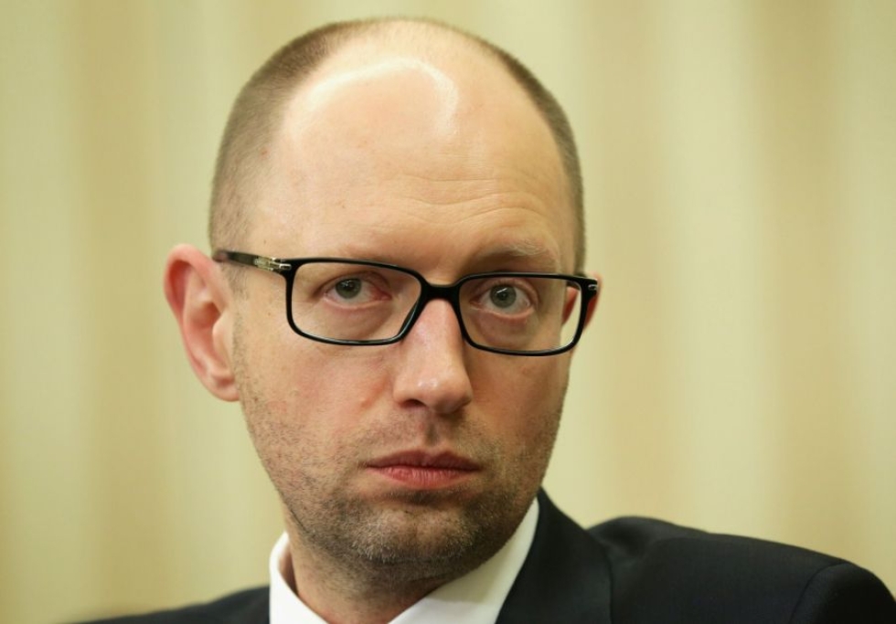 Vielä helmikuussa Jatsenjuk selvisi parlamentin luottamusäänestyksestä. LEHTIKUVA/AFP
