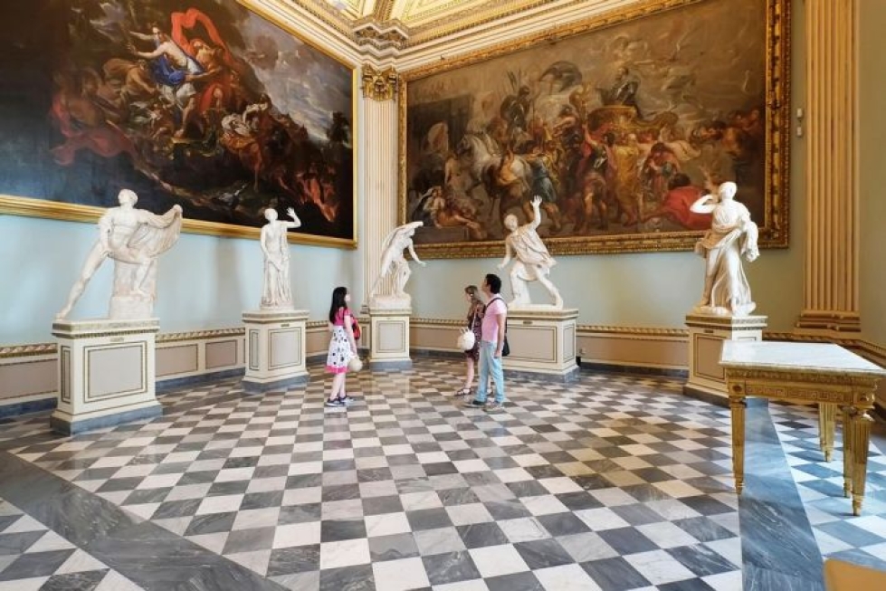 Uffizin galleria Firenzessä Italiassa on yksi maailman tunnetuimmista taidegallerioista.