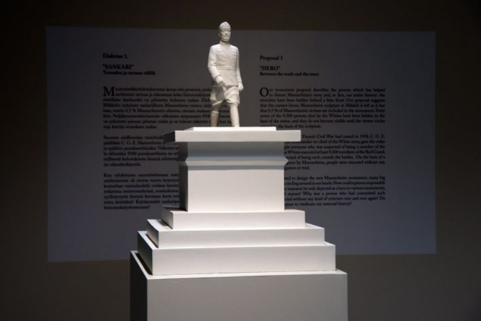 Leinosen viikonloppuna avautuva näyttely käsittelee Mannerheim-sankarimyyttiä. LEHTIKUVA / HANDOUT / MIKKELIN KAUPUNGIN MUSEOT / TUOMAS NALLI