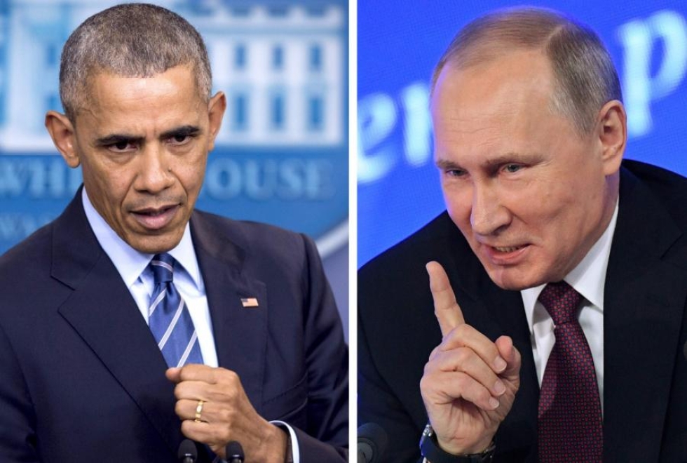 Barack Obaman (vas.) mukaan venäläisten tiedusteluorganisaatioiden vastaiset pakotteet ovat seurausta yrityksistä vahingoittaa Yhdysvaltain etuja. LEHTIKUVA/AFP