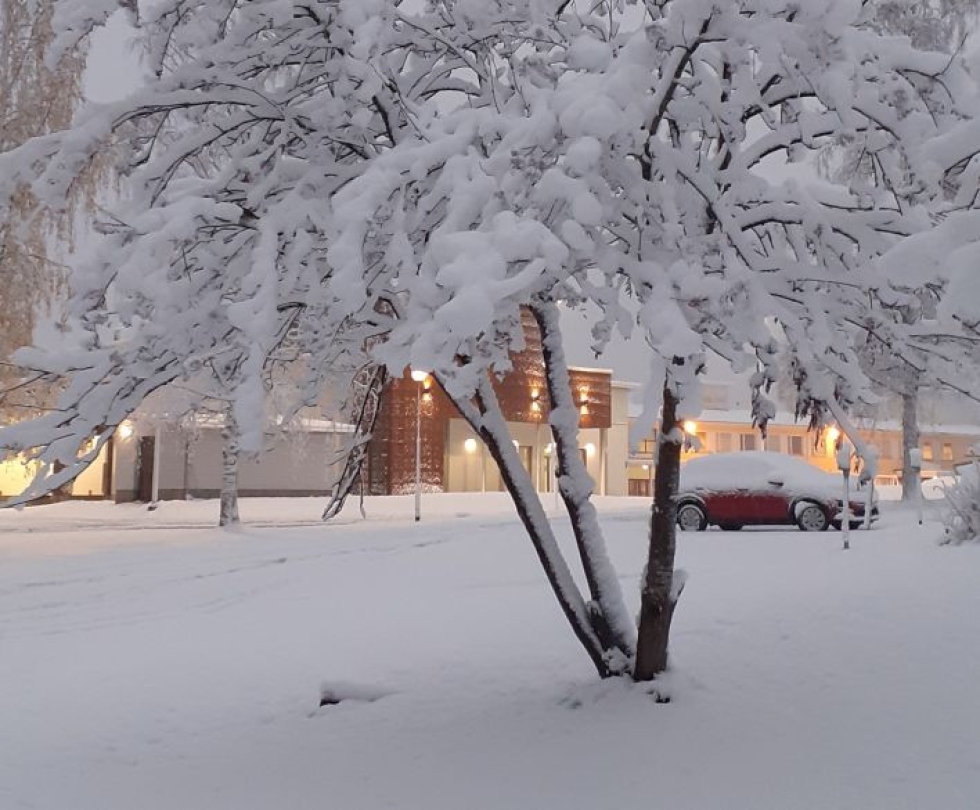 Pohjois-Karjalna itäosiin Ilomantsiin on satanut eilisillan ja viime yön aikana jo yli kymmenen sentin lumipeite.