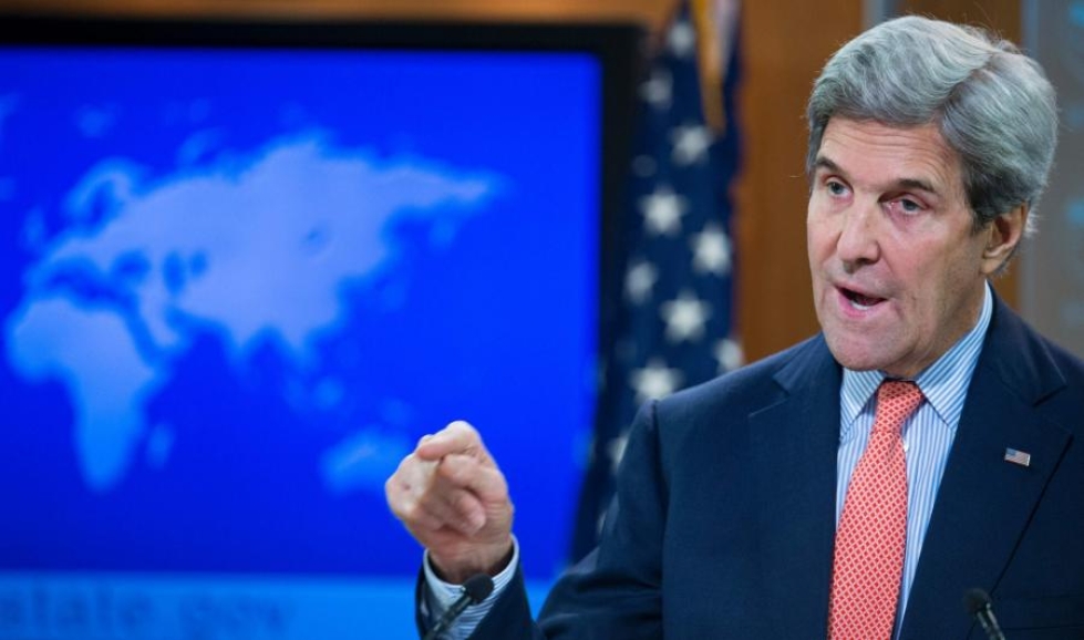 Viranomaisten mukaan John Kerry pitää puheensa kutsuvieraille, joiden joukossa on muun muassa Washingtonin diplomaattikuntaa. LEHTIKUVA/AFP