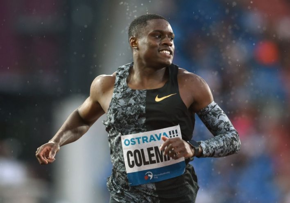 Kilpailukielto merkitsee sitä, ettei Christian Coleman saa kilpailla ensi vuoden Tokion olympiakisoissa. LEHTIKUVA/AFP
