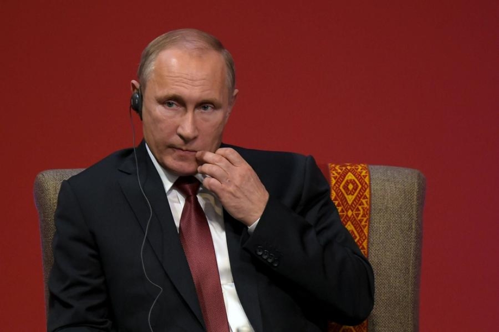 Presidentti Vladimir Putinin mukaan Venäjä "ei etsi eikä ole koskaan etsinyt vihollisia". LEHTIKUVA/AFP