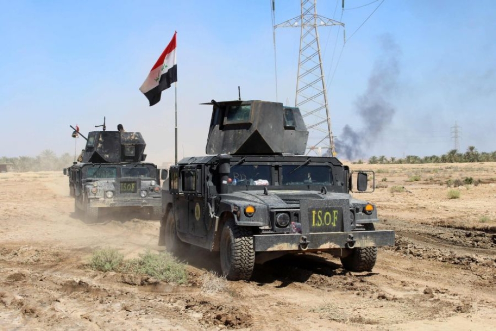 Irakin armeija on viime päivinä vallannut takaisin useita alueita läntisen Heetin kaupungin lähellä. LEHTIKUVA/AFP