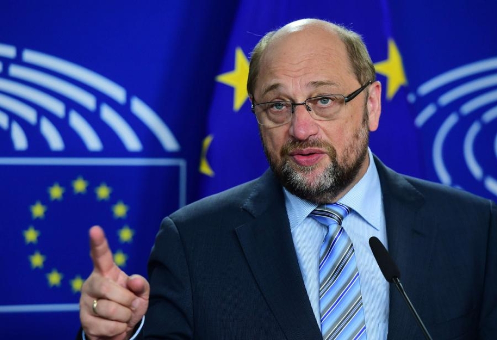 EU-parlamentin puhemies Martin Schulz arvioi Bild am Sonntag -lehden haastattelussa, että odottelu lisää epävarmuutta entisestään.  LEHTIKUVA/AFP