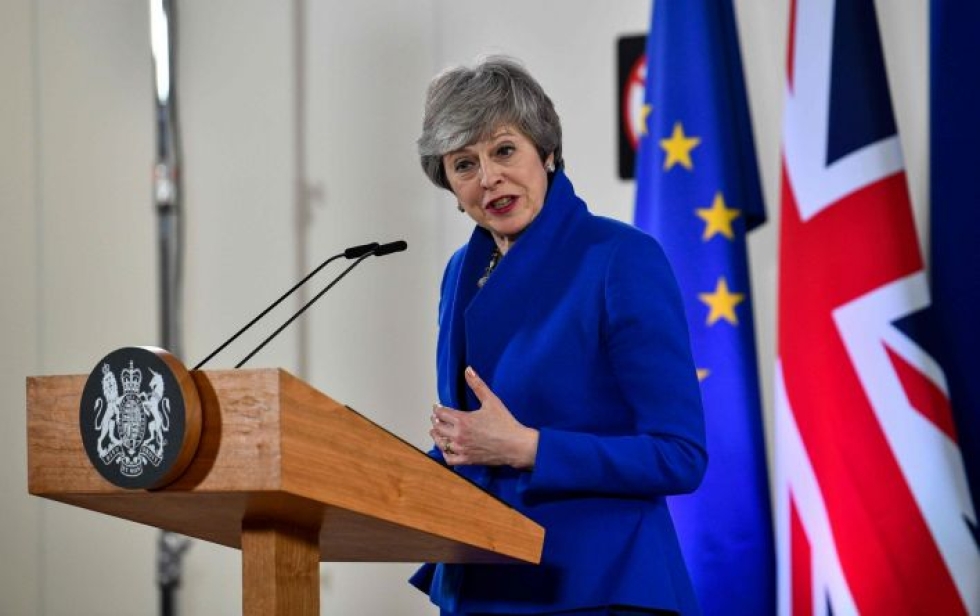 Britannian pääministeri Theresa May. LEHTIKUVA/AFP