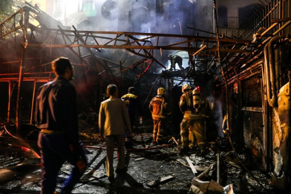 Viranomaisten mukaan räjähdys tapahtui paikallisen klinikan kellarissa, jossa kaasukanistereita oli syttynyt tuleen. LEHTIKUVA / AFP