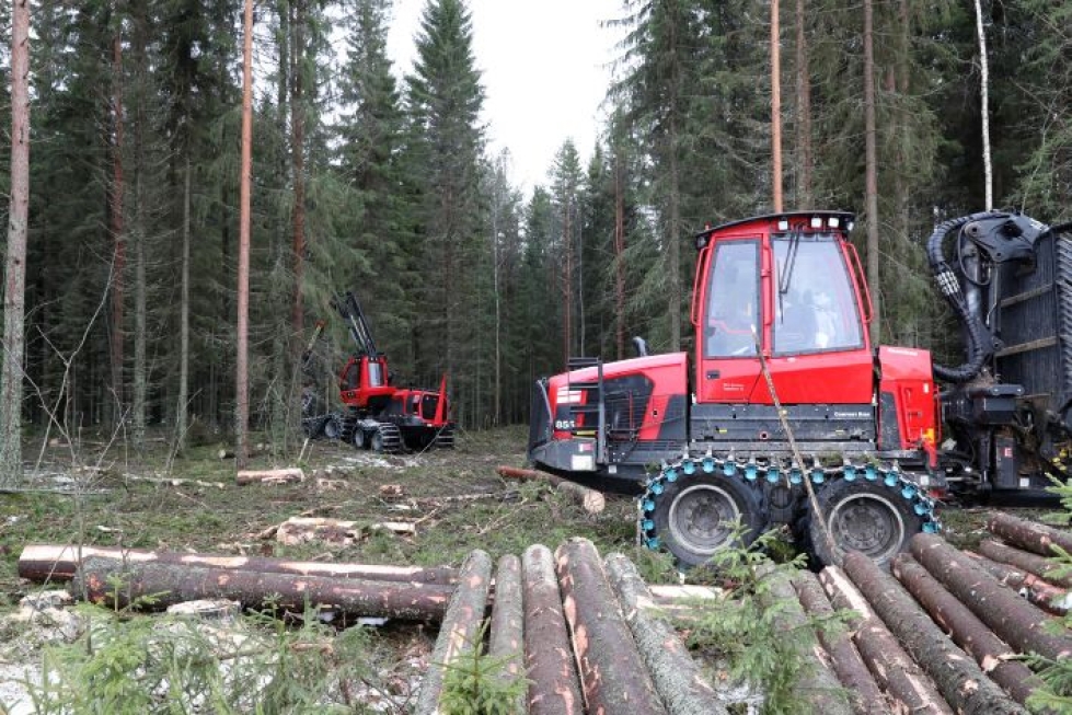 Kontiolahden kohteella olivat puuta korjaamassa Moto-Harvennus Lappalainen Oy:n veljekset Jani ja Niko Lappalainen. Perheyrityksessä vaikuttaa myös veljesten isä Kari Lappalainen.