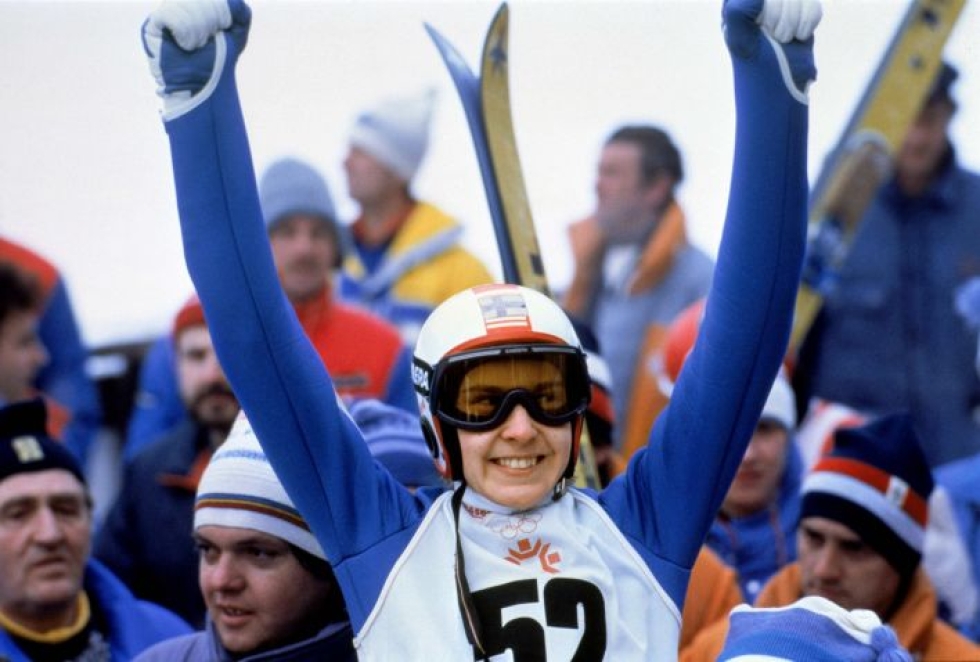 Matti Nykänen saavutti Sarajevon olympialaisissa vuonna 1984 olympiakultaa ja -hopeaa.