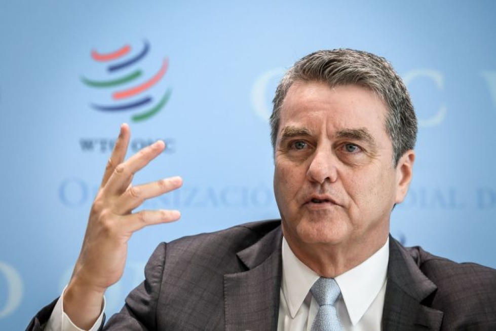 WTO:n pääjohtajan Roberto Azevedon mukaan on entistä kiireellisempää, että jännitteet Yhdysvaltain ja Kiinan välillä saadaan ratkaistua. Lehtikuva/AFP