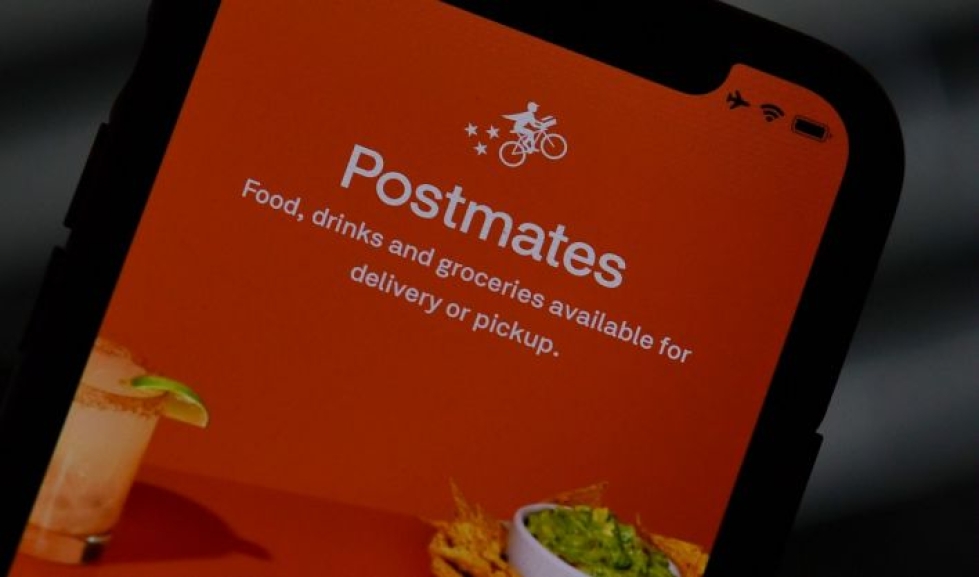 Yhdysvaltalainen Postmates on kasvuyritys, joka on erikoistunut ruoan, päivittäistavaroiden ja muiden tavaroiden kuljetuksiin. LEHTIKUVA/AFP