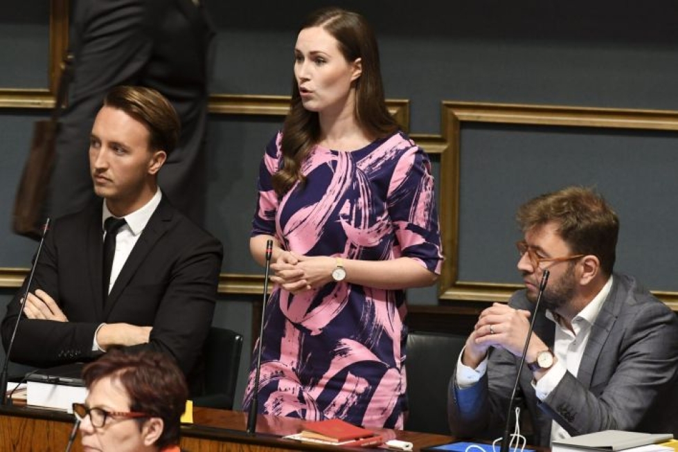 Sanna Marin on SDP:n ensimmäinen varapuheenjohtaja. LEHTIKUVA / Heikki Saukkomaa