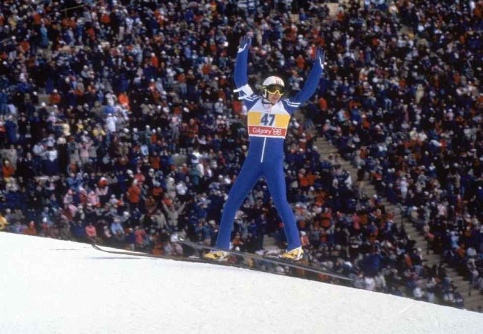 Matti Nykänen voitti kolme olympiakultaa Calgaryn olympialaisissa vuonna 1988. 