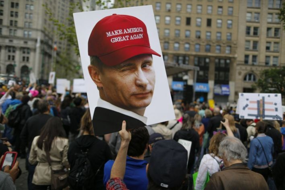Yhdysvaltain tiedusteluyhteisön mukaan Venäjä pyrki vaikuttamaan vuoden 2016 presidentinvaaleihin. Lehtikuva/AFP