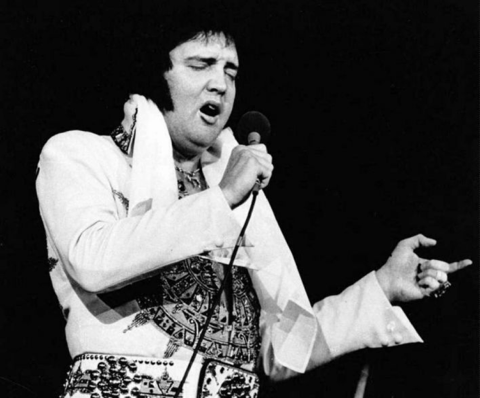 Elvis Presley Yhdysvaltain Rhode Islandin keikalla vuonna 1977.
