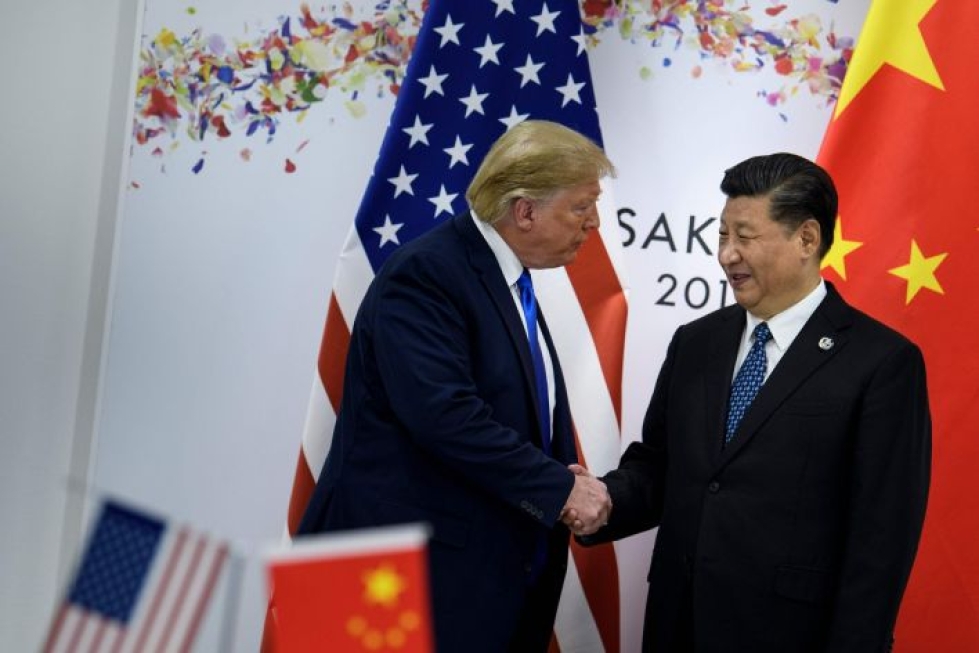 Trumpin ja Xin tapaamisen odotetuin teema on se, löytävätkö he ulospääsyä Kiinan ja Yhdysvaltain tulliriidoista. LEHTIKUVA / AFP