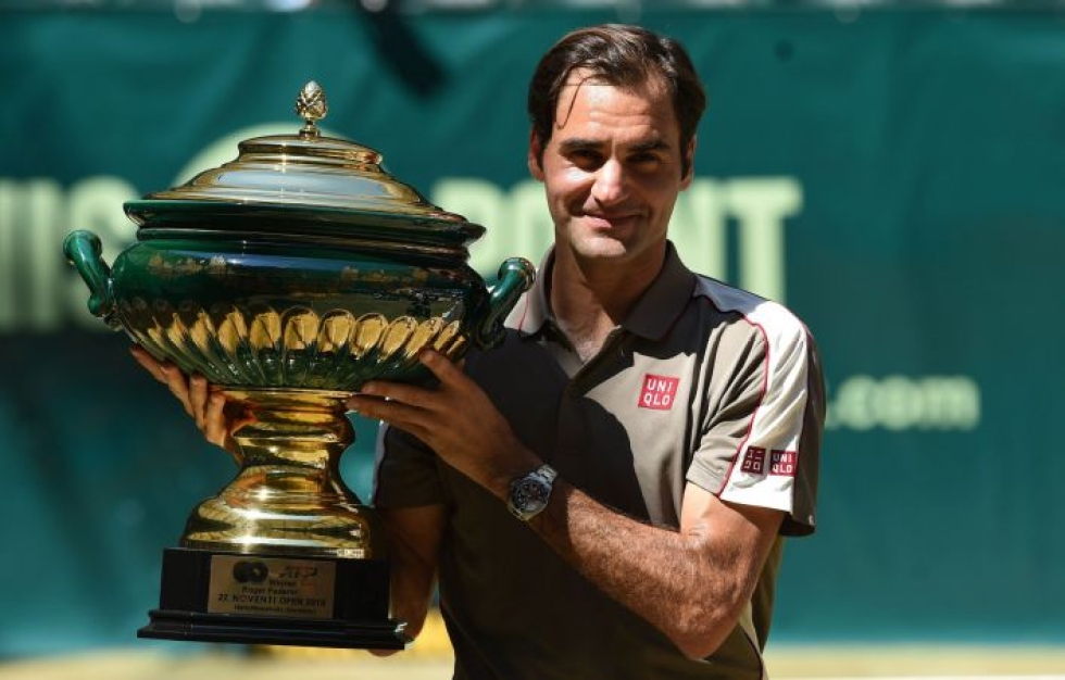Roger Federerin ensimmäinen mestaruus Hallessa tuli vuonna 2003. LEHTIKUVA/AFP