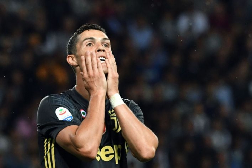 Ronaldo on pelannut Juventuksen paidassa nyt kolme peliä ilman osumaa. LEHTIKUVA/AFP