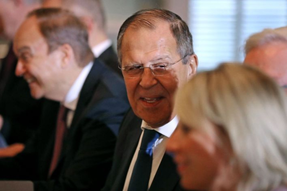 Venäjän ulkoministeri Sergei Lavrov toisti, että väitteet Venäjän sekaantumisesta Yhdysvaltojen edellisiin presidentinvaaleihin ovat perättömiä. LEHTIKUVA/AFP