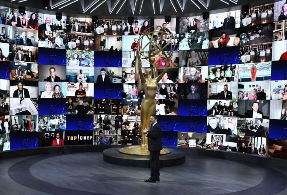 Parhaan katseluajan eli primetimen Emmy-palkinnot jaettiin nyt 72. kerran Los Angelesissa. Gaala järjestettiin tällä kertaa koronaviruspandemian vuoksi virtuaalisesti. LEHTIKUVA / AFP