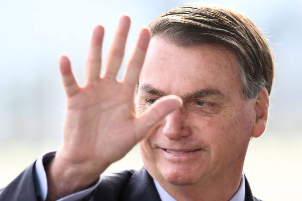 Maaliskuussa Brasilian presidentti Jair Bolsonaro väitti, että hänen urheilijataustansa ansiosta hän kärsisi ainoastaan lievistä vilustumisen oireista, jos koronavirus tarttuisi häneen. LEHTIKUVA/AFP