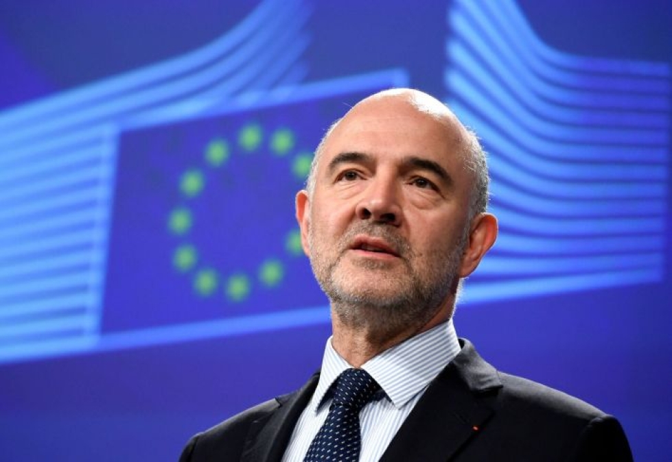 EU:n talouskomissaarin Pierre Moscovicin mukaan komission vaatimusten ei pitäisi tulla kenellekään yllätyksenä. LEHTIKUVA/AFP