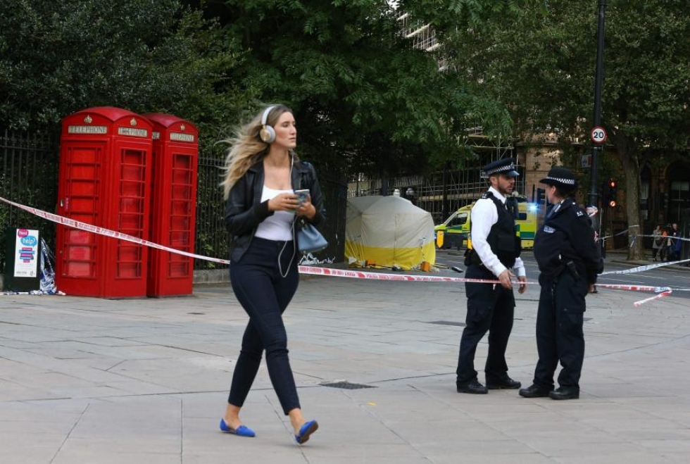 Puukotus tapahtui Lontoossa keskiviikon ja torstain välisenä yönä. LEHTIKUVA/AFP