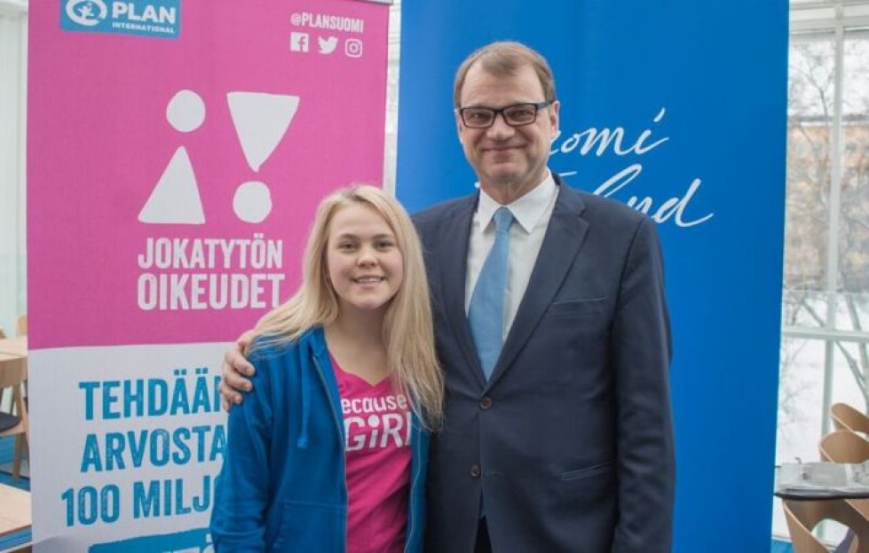 Kansainvälisenä Tyttöjen päivänä pääministeri Juha Sipilän työpariksi päivän ajaksi nousee 16-vuotias Katariina Räikkönen.