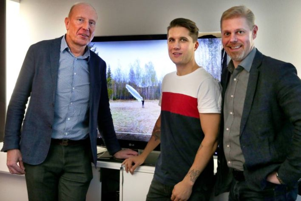 Harri Palviainen (vas.), Jiri Jormakka ja Kari Pulkkinen kertoivat uudesta rahastosta, joka tukee Joensuun seudun aloittavia yrityksiä.