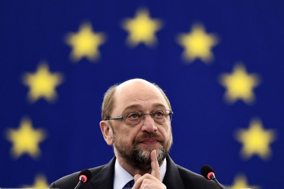 Schulz ilmoitti pyrkivänsä Saksan liittopäiville sosiaalidemokraattien (SPD) ehdokkaana. LEHTIKUVA/AFP