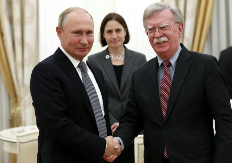 Bolton on parhaillaan Moskovassa tapaamassa Venäjän johtoa. LEHTIKUVA/AFP