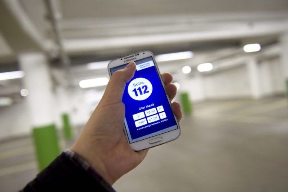 Mobiilisovellus 112 Suomella on nykyisin yli 1,8 miljoonaa käyttäjää. LEHTIKUVA / Vesa Moilanen